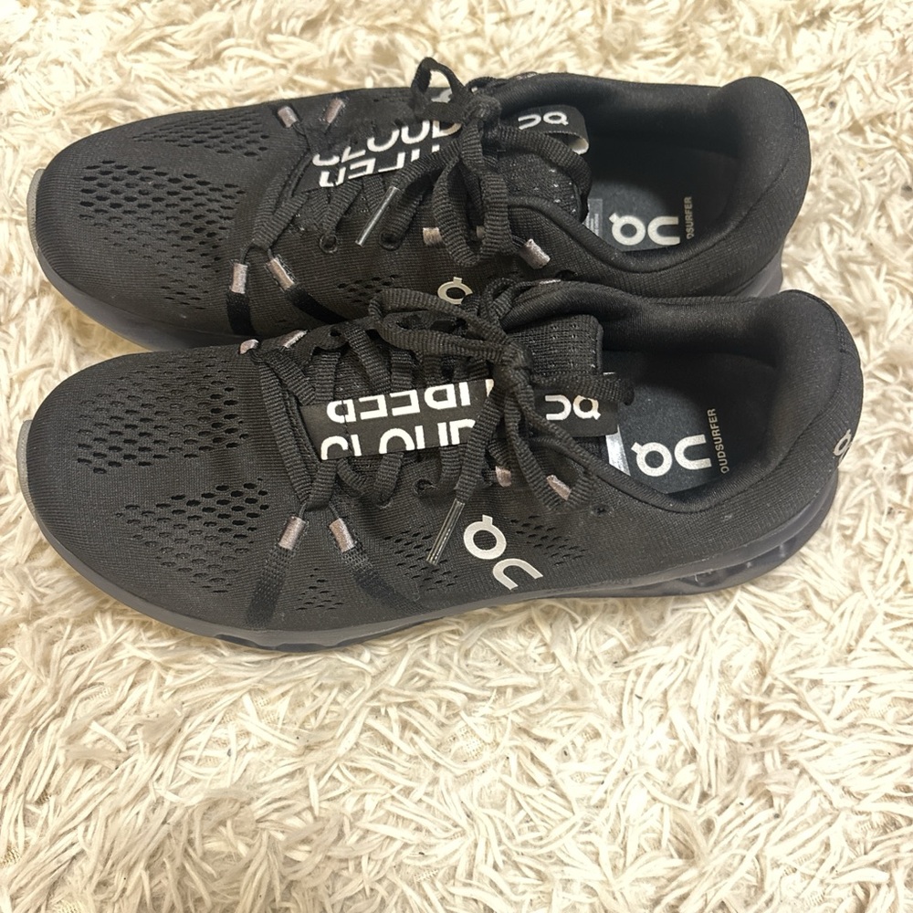 On Cloud Running Black Athletic Shoes